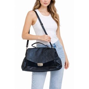 beautiful H&M leather large satchel bag NEW